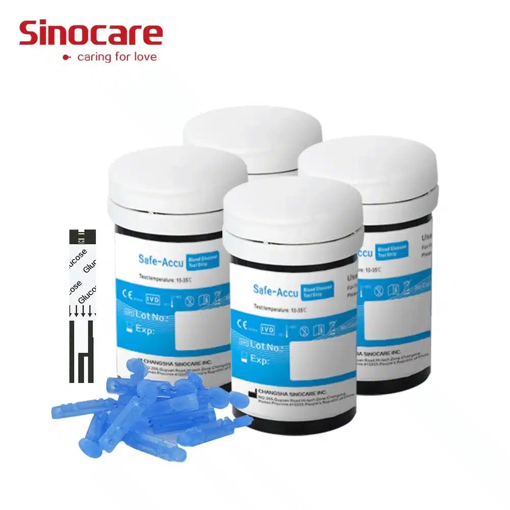 (mg/dL VS mmol/L)Sinocare Safe-Accu Blood Glucose Meter &100 Test Strips Lancet Glm Exact Glucometer Diabetes Tester Sugar Meter 11