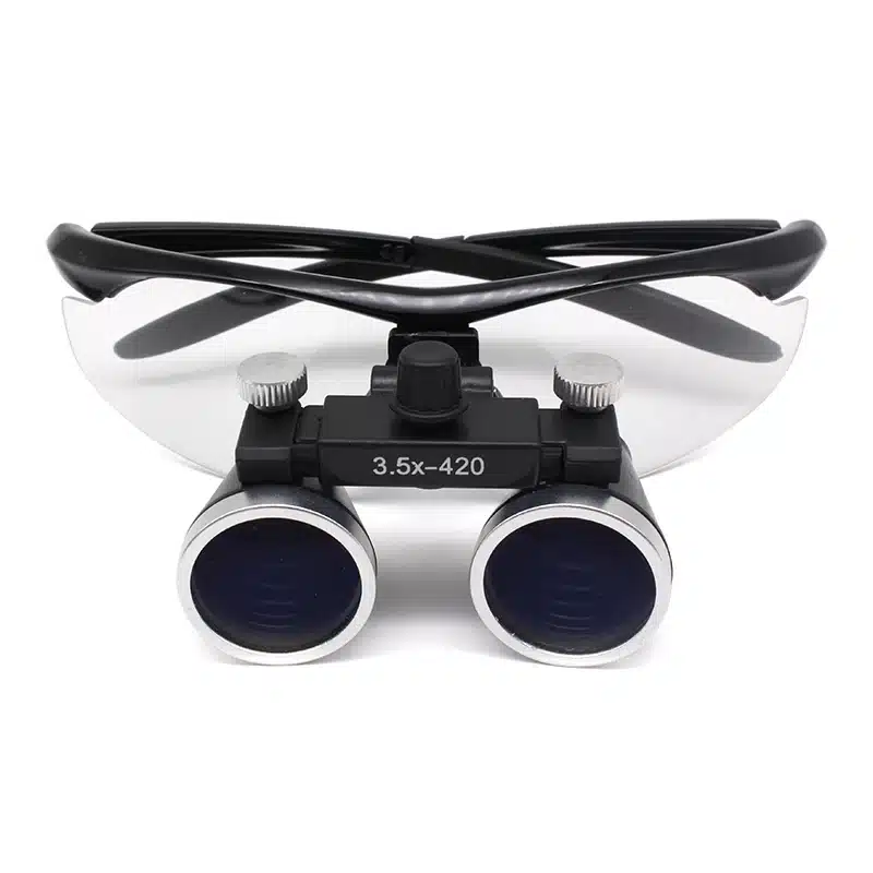 2.5X/3.5X Magnification Binocular Dental Loupe Surgery Surgical Magnifier with Headlight LED Light Medical Operation Loupe 10