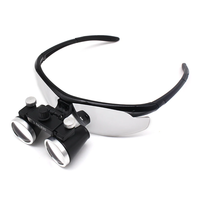 2.5X/3.5X Magnification Binocular Dental Loupe Surgery Surgical Magnifier with Headlight LED Light Medical Operation Loupe 12