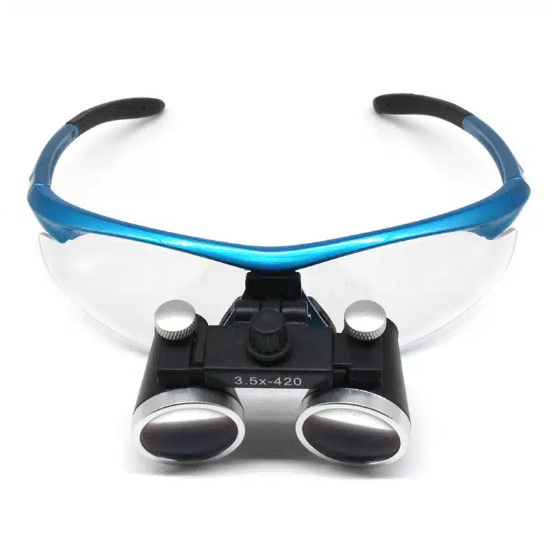 2.5X/3.5X Magnification Binocular Dental Loupe Surgery Surgical Magnifier with Headlight LED Light Medical Operation Loupe 16