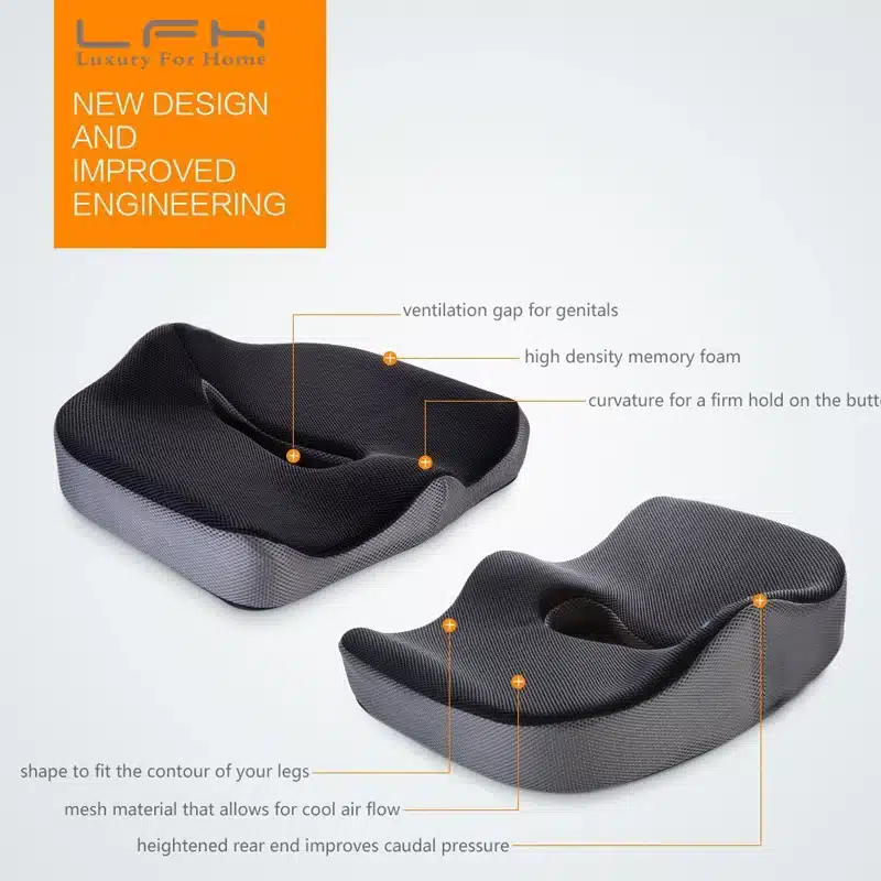 Coccyx Orthopedic Comfortable Memory Foam Chair Car Seat Cushion for Lower Back Tailbone Medical Hemorrhoids Cushion Almofadas 9