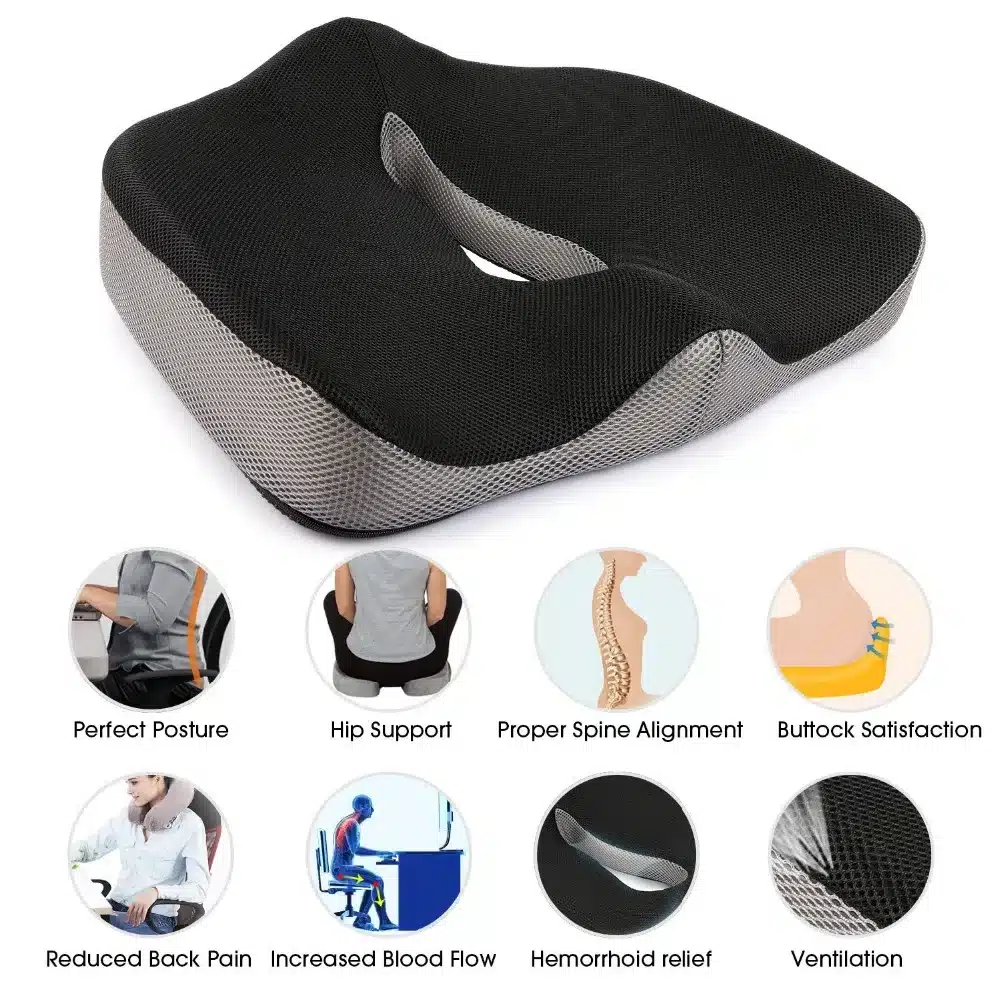 Coccyx Orthopedic Comfortable Memory Foam Chair Car Seat Cushion for Lower Back Tailbone Medical Hemorrhoids Cushion Almofadas 13