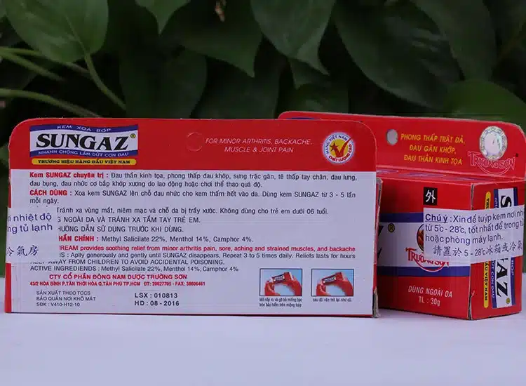 Vietnam Sungaz Rapid Pain Pain Relief Rheumatism Plaste Relief Yamano Relieve Pain Balm Analgesic Cream Muscle Rheumatism Cream 3