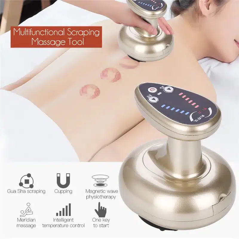 Electronic Negative Pressure Acupuncture Therapy Meridian Scraping Heat Body Suction Detoxification Dredging Waist Leg Massager 9