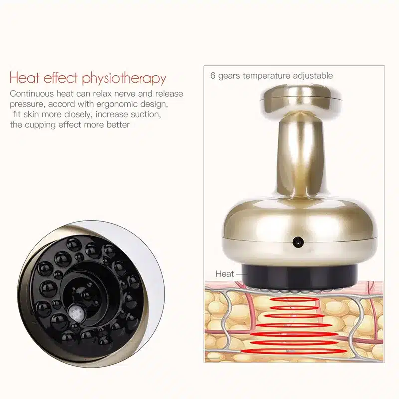 Electronic Negative Pressure Acupuncture Therapy Meridian Scraping Heat Body Suction Detoxification Dredging Waist Leg Massager 12