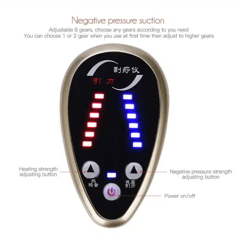 Electronic Negative Pressure Acupuncture Therapy Meridian Scraping Heat Body Suction Detoxification Dredging Waist Leg Massager 13