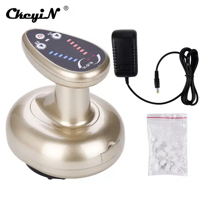 Electronic Negative Pressure Acupuncture Therapy Meridian Scraping Heat Body Suction Detoxification Dredging Waist Leg Massager 18