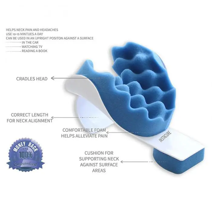 Neck Shoulder Relaxer Pillow Pain Relief Support Shoulder Relaxer Massage Traction Pillow SN-Hot 5
