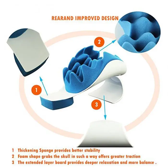 Neck Shoulder Relaxer Pillow Pain Relief Support Shoulder Relaxer Massage Traction Pillow SN-Hot 6