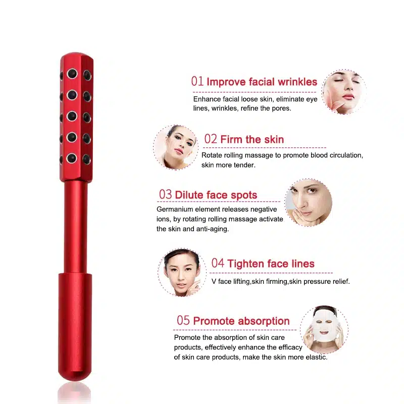 Kakusan Germanium face massage products face massager roller Japan germanium facial facial massager tools for face lift 11
