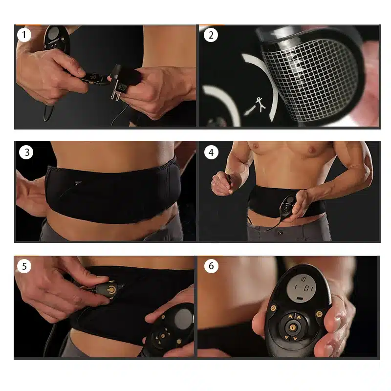 10 modes Muscle stimulator slimming massage belt Male Abdominal Muscle Toner Core Abs Workout Belt EMS train belt with 150 level 15