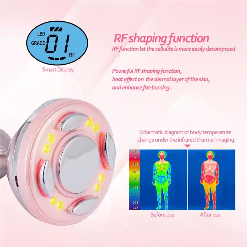RF Cavitation Ultrasonic Slimming Massager LED Fat Burner Anti Cellulite Lipo Device Skin Tightening Weight Loss Beauty Machine 18