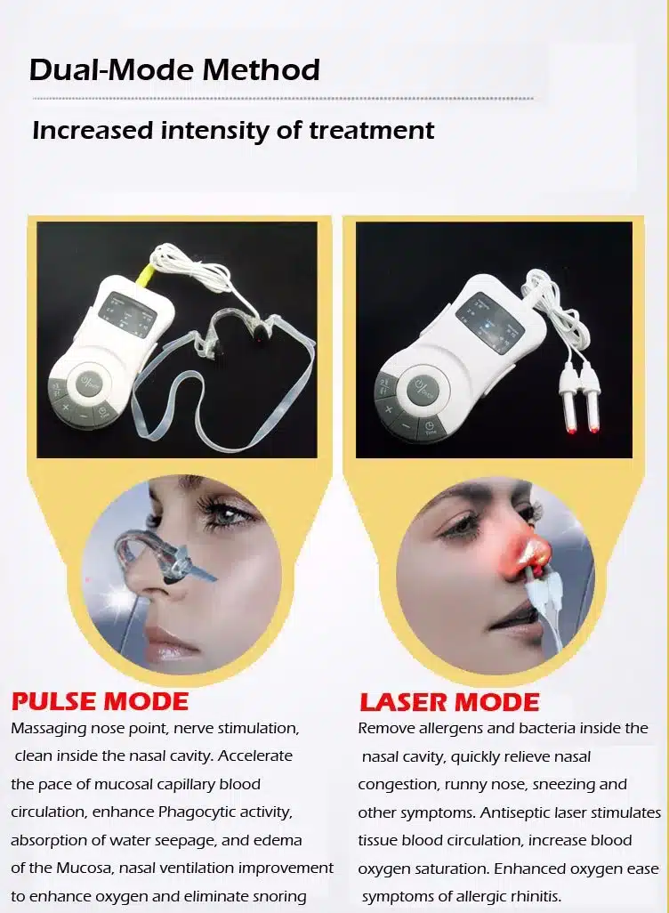 Allergy Rhinitis Laser cure Reliever Laser Allergic Rhinitis therapy Treatment Anti-snore Apparatus Therapy Health Care Massager 4