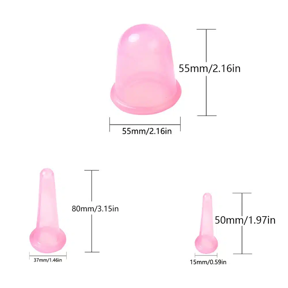 3PCS Massage Cupping Cups Full Body&Face Chinese Vacuum Therapy Cupping Set For Anti-Cellulite Pain Relief 3
