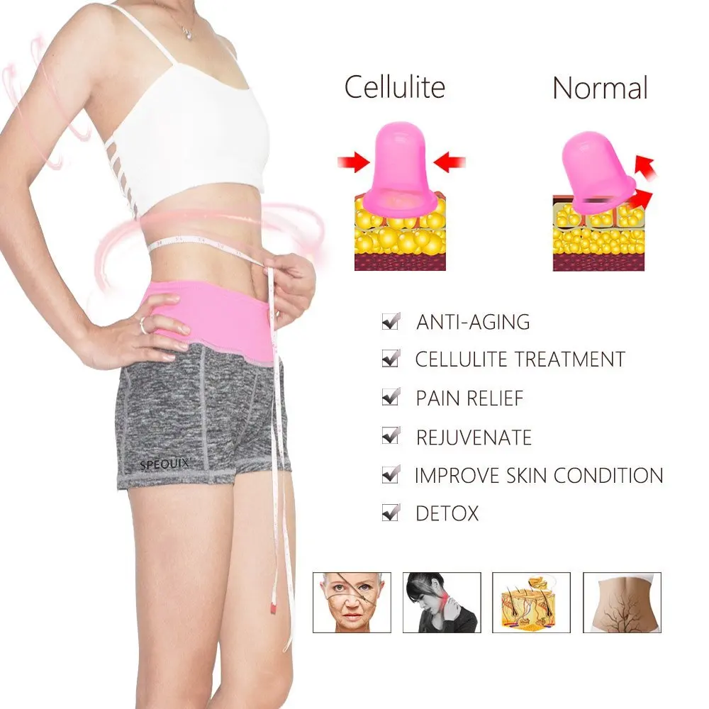 3PCS Massage Cupping Cups Full Body&Face Chinese Vacuum Therapy Cupping Set For Anti-Cellulite Pain Relief 7