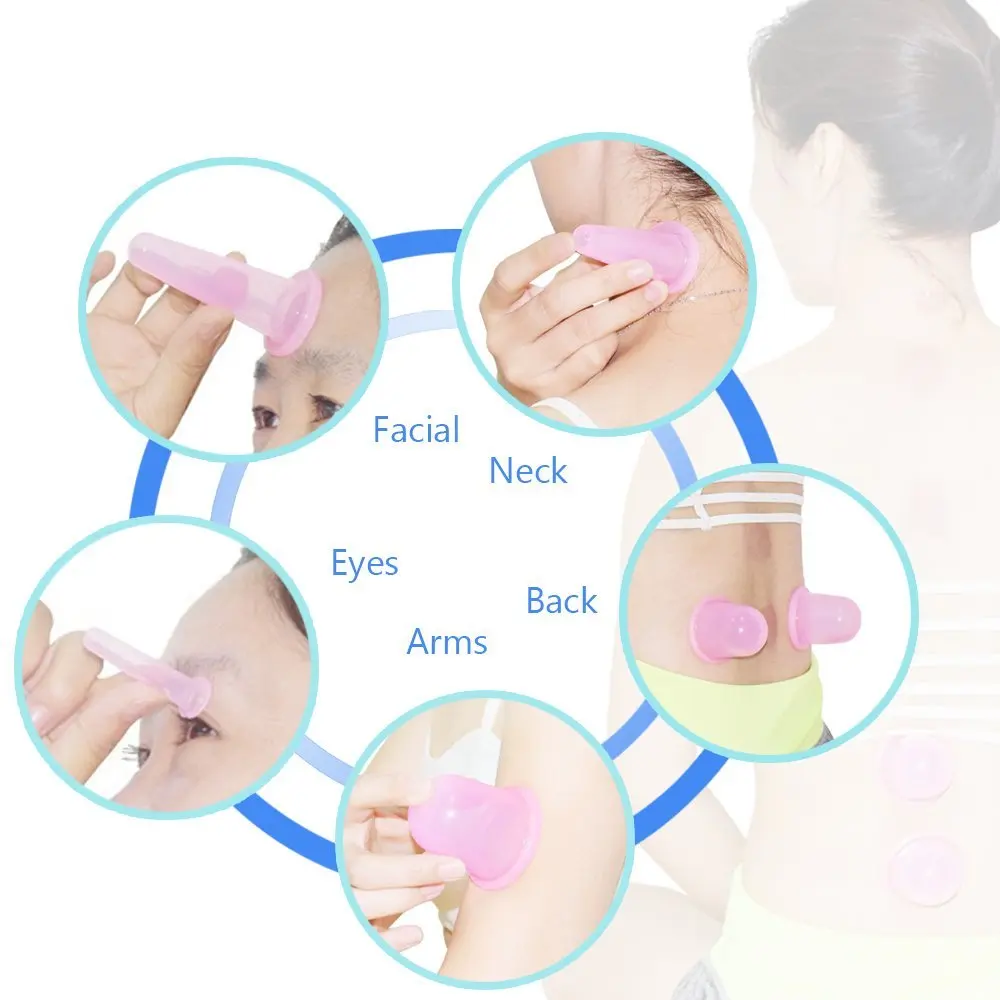 3PCS Massage Cupping Cups Full Body&Face Chinese Vacuum Therapy Cupping Set For Anti-Cellulite Pain Relief 8
