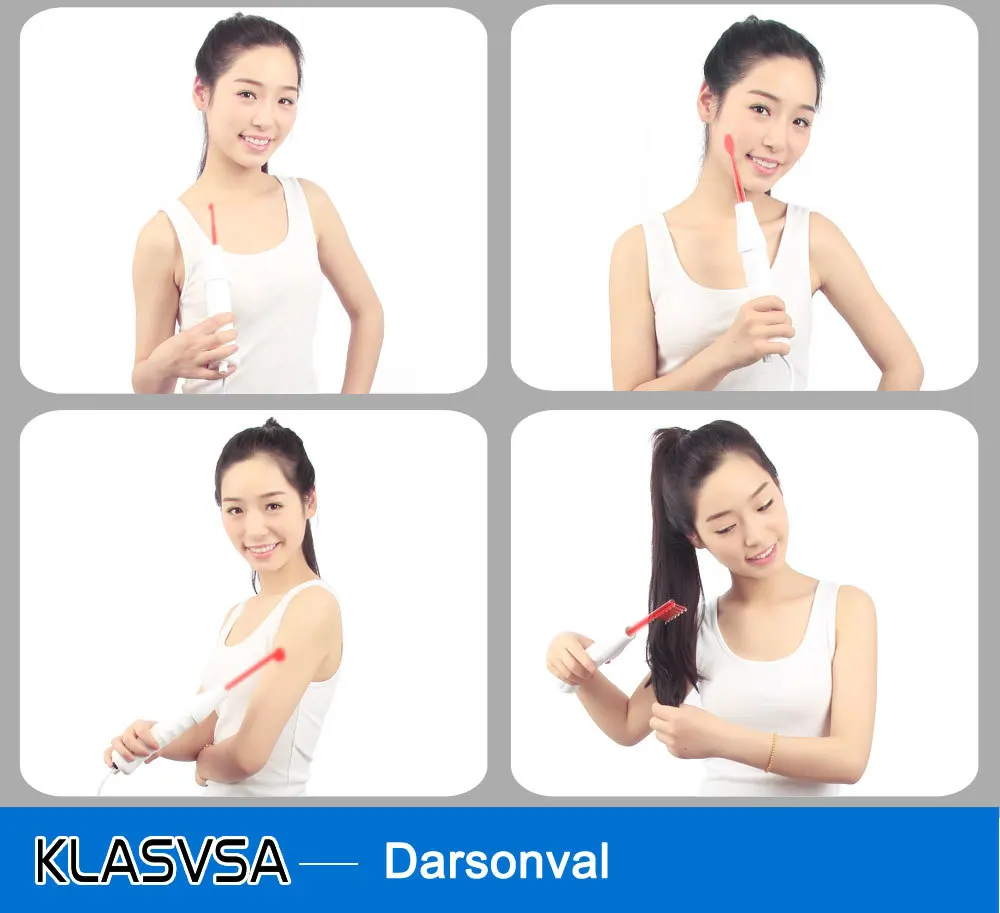 Darsonval Wand 4 in 1 High Frequency Remover Facial Skin Care Facial Spa Salon Acne Therapy Device + 1 EU Adapter Glaselektrode 6