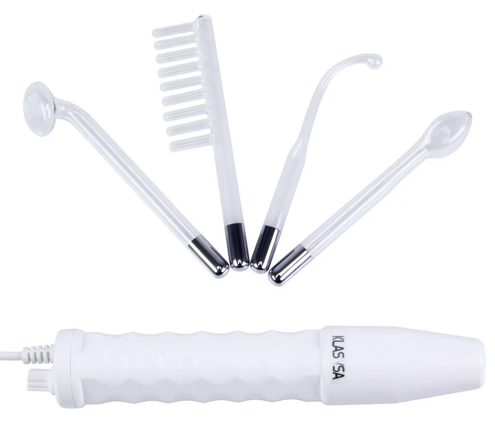 Darsonval Wand 4 in 1 High Frequency Remover Facial Skin Care Facial Spa Salon Acne Therapy Device + 1 EU Adapter Glaselektrode 12