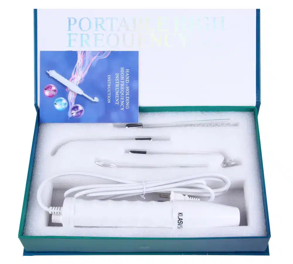 Darsonval Wand 4 in 1 High Frequency Remover Facial Skin Care Facial Spa Salon Acne Therapy Device + 1 EU Adapter Glaselektrode 13