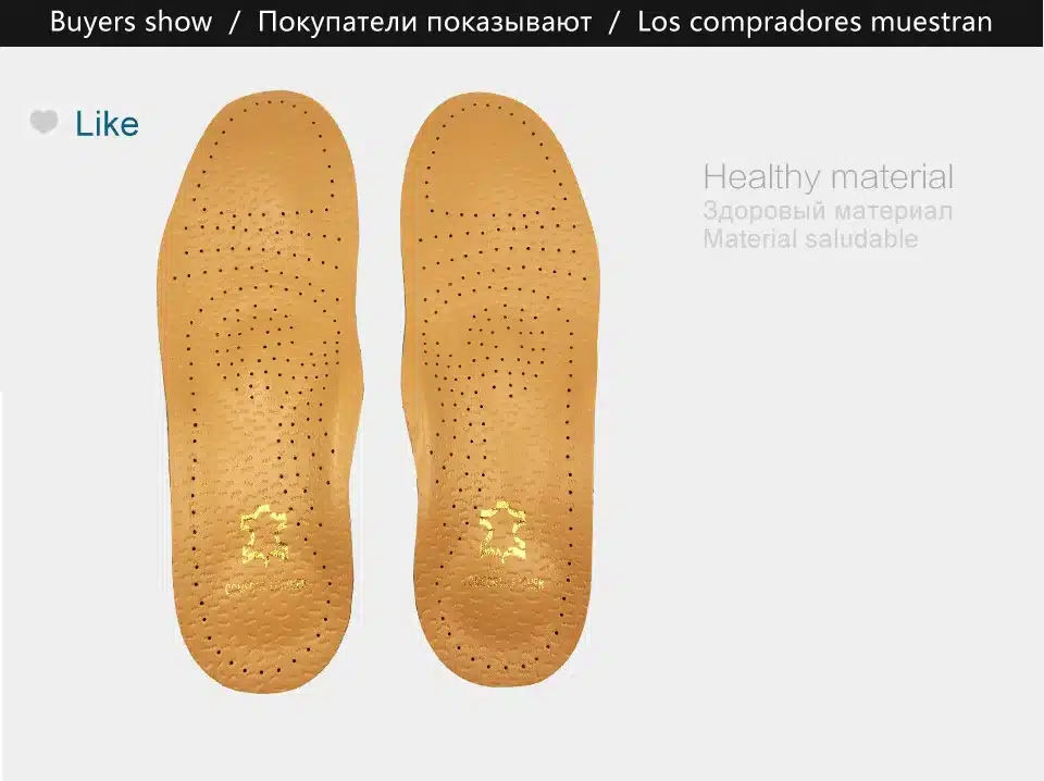 KOTLIKOFF leather orthopedic insole antibacterial active carbon latex orthotic arch support flat foot shoe pad orthopedic insert 14