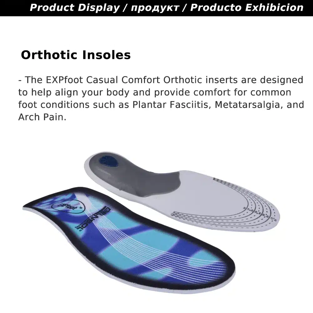 EXPfoot Premium Orthotic Gel High Arch Support Insoles Gel Pad 3D Arch Support Flat Feet For Women / Men orthopedic Foot pain 26