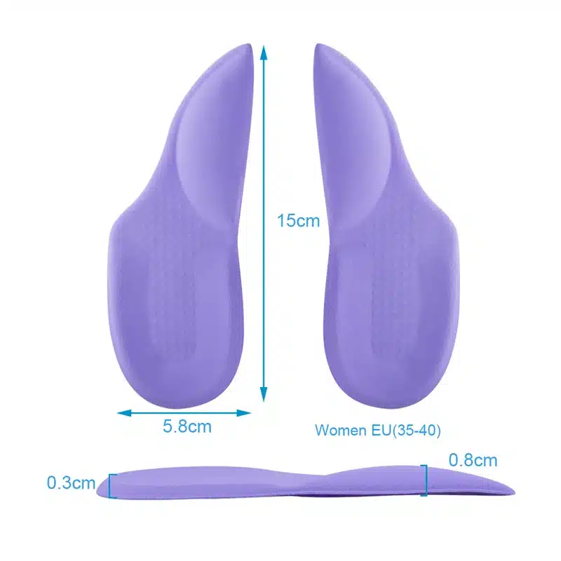Soumit 3/4 Orthopedic Arch Supports Shoe Insoles Heels Pads for High Heel Shoe Liners Gel Inserts Pain Relief palmilha Insole 22