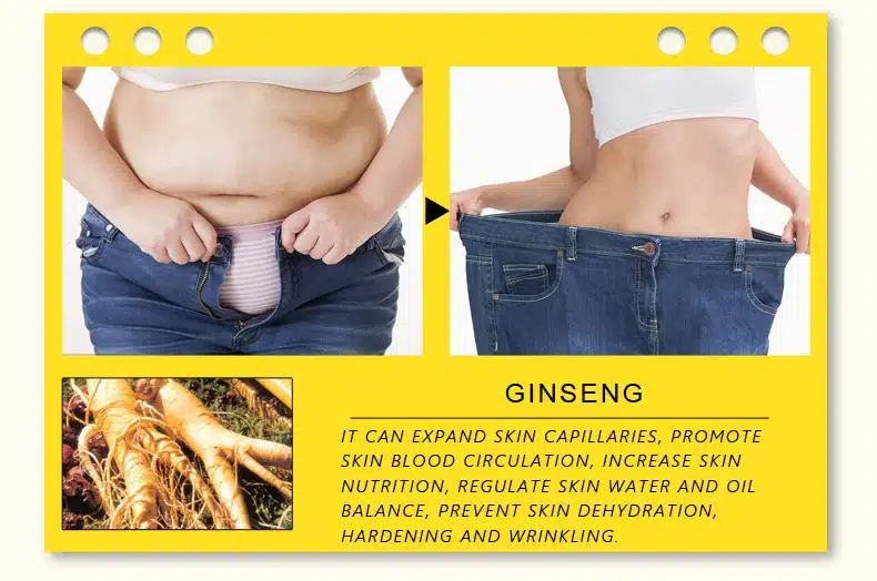 OEDO Hyaluronic Acid Ginseng Slimming Cream Reduce Cellulite Lose Weight Burning Fat Slimming Cream Health Care Burning Creams 14