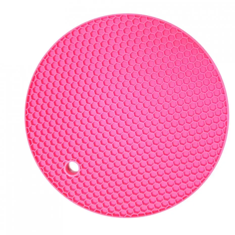 18cm Round Heat Resistant Silicone Mat Drink Cup Coasters Non-slip Pot Holder Table Placemat Kitchen Accessories 14