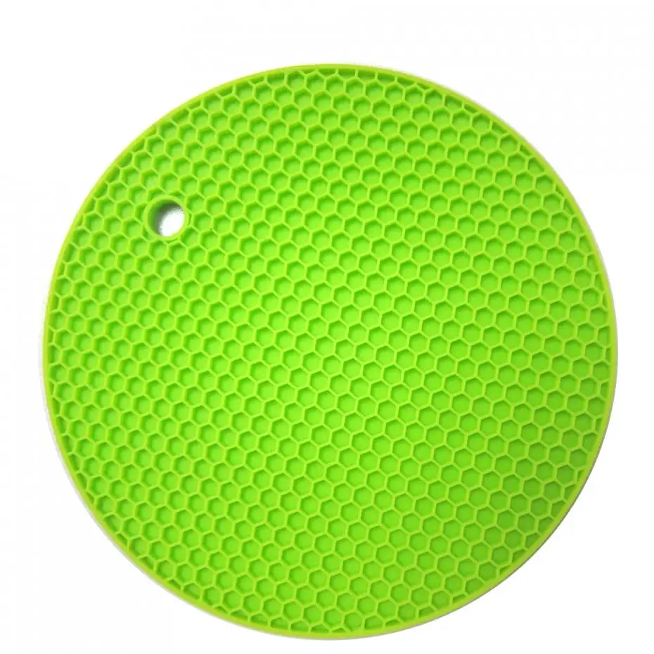 18cm Round Heat Resistant Silicone Mat Drink Cup Coasters Non-slip Pot Holder Table Placemat Kitchen Accessories 16