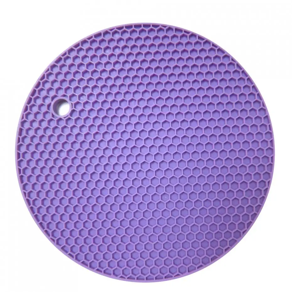 18cm Round Heat Resistant Silicone Mat Drink Cup Coasters Non-slip Pot Holder Table Placemat Kitchen Accessories 17