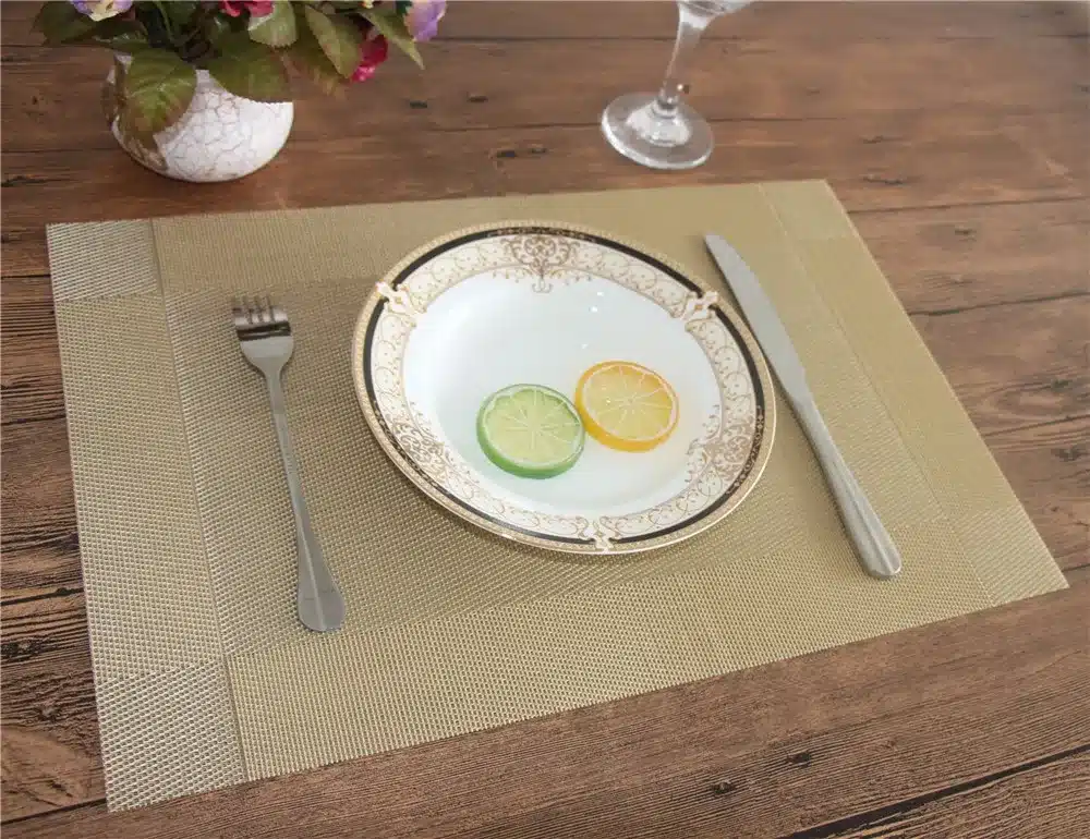 4Pcs/lot Placemat Fashion Pvc Dining Table Mat Disc Pads Bowl Pad Coasters Waterproof Table Cloth Pad Slip-Resistant Pad 9