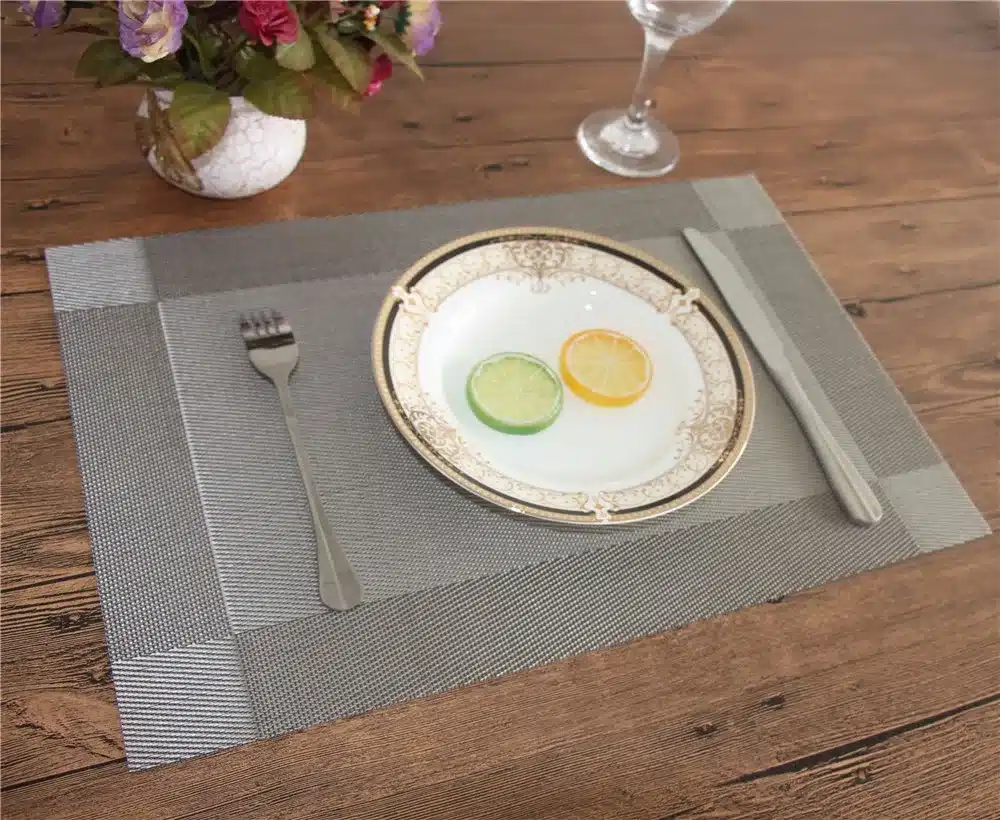4Pcs/lot Placemat Fashion Pvc Dining Table Mat Disc Pads Bowl Pad Coasters Waterproof Table Cloth Pad Slip-Resistant Pad 11