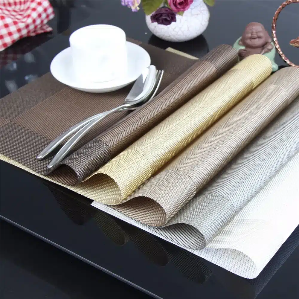 4Pcs/lot Placemat Fashion Pvc Dining Table Mat Disc Pads Bowl Pad Coasters Waterproof Table Cloth Pad Slip-Resistant Pad 22