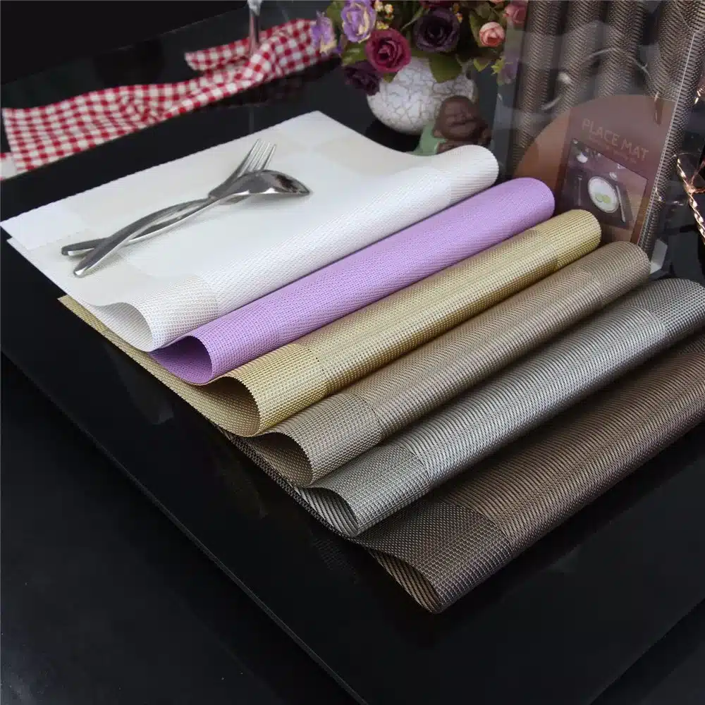 4Pcs/lot Placemat Fashion Pvc Dining Table Mat Disc Pads Bowl Pad Coasters Waterproof Table Cloth Pad Slip-Resistant Pad 23