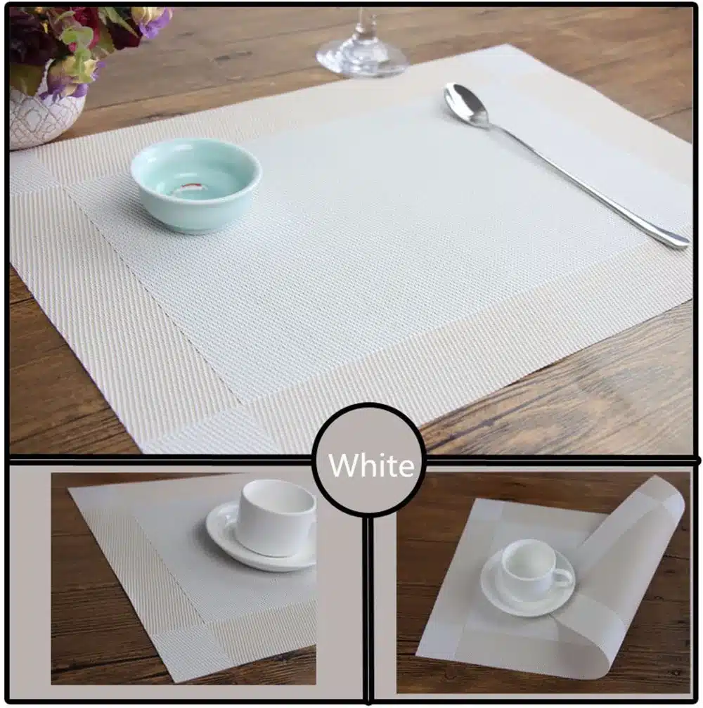 4Pcs/lot Placemat Fashion Pvc Dining Table Mat Disc Pads Bowl Pad Coasters Waterproof Table Cloth Pad Slip-Resistant Pad 28