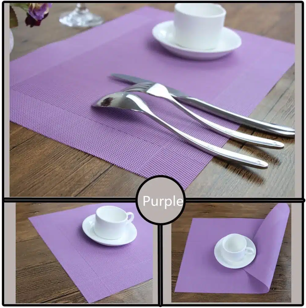 4Pcs/lot Placemat Fashion Pvc Dining Table Mat Disc Pads Bowl Pad Coasters Waterproof Table Cloth Pad Slip-Resistant Pad 29