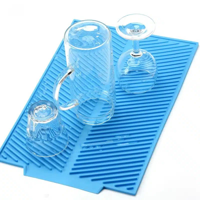 Large Flat Drying Matte Premium Silicone Heat Resistant Tableware Safe dishes Pad Tableware Table Mat Placemat 9