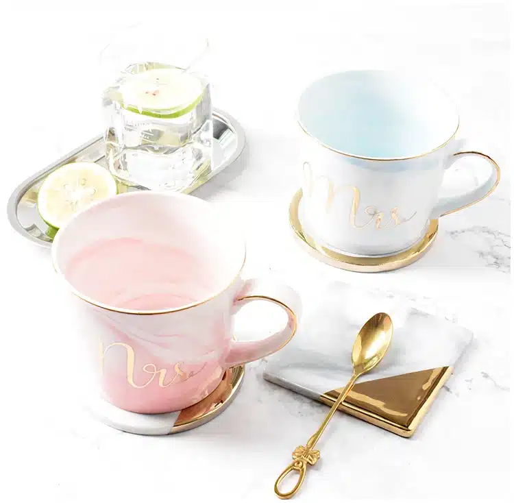 Luxury Marble Ceramic Placemat Coaster Mats Pads for Cup Wine Drink Coffee Mug Table Decoration Accessories Kitchen Tool 17