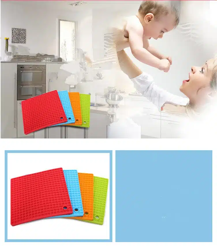 1PC New Non-slip Silicone Table Placemat Cup Coaster Heat Resistant Pot Holder Kitchen Accessories LB 301 8