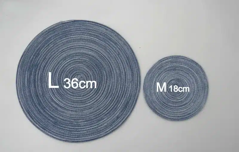 Home Mat Design Table Ramie Insulation Pad Round Placemats Linen Table Mats Kitchen Accessories Decoration Home Pad Coaster 35