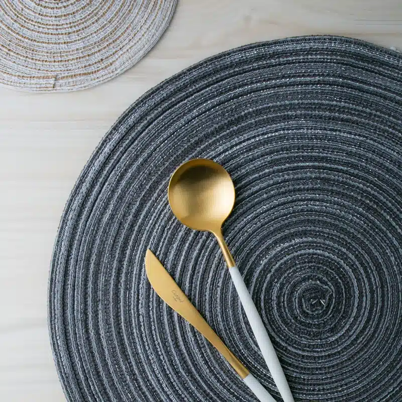Home Mat Design Table Ramie Insulation Pad Round Placemats Linen Table Mats Kitchen Accessories Decoration Home Pad Coaster 39