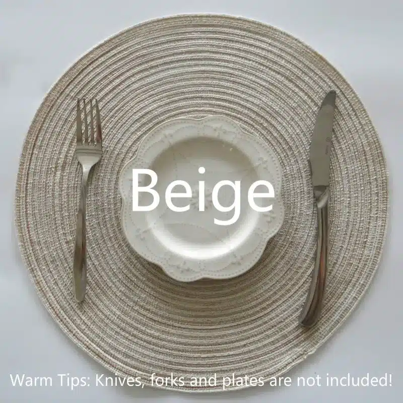 Home Mat Design Table Ramie Insulation Pad Round Placemats Linen Table Mats Kitchen Accessories Decoration Home Pad Coaster 43