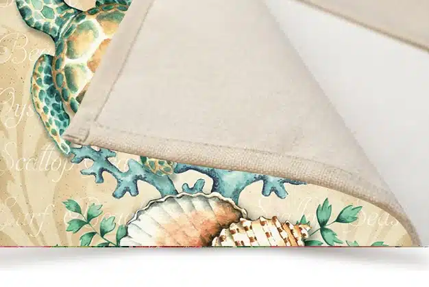 Miracille 2Pcs 4Pcs 6Pcs/lot Marine Animal Sea Turtle Horse Fish Printed Linen Placemat Dinner Coaster Home Textile Table Decor 12