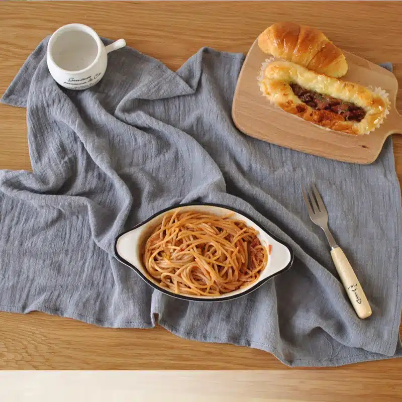 Newest 45*65cm Solid Simple Japanese Style Mat Napkin Cotton Linen Dessert Table Napkins Tea Towels Kitchen Dishcloth Placemats 23