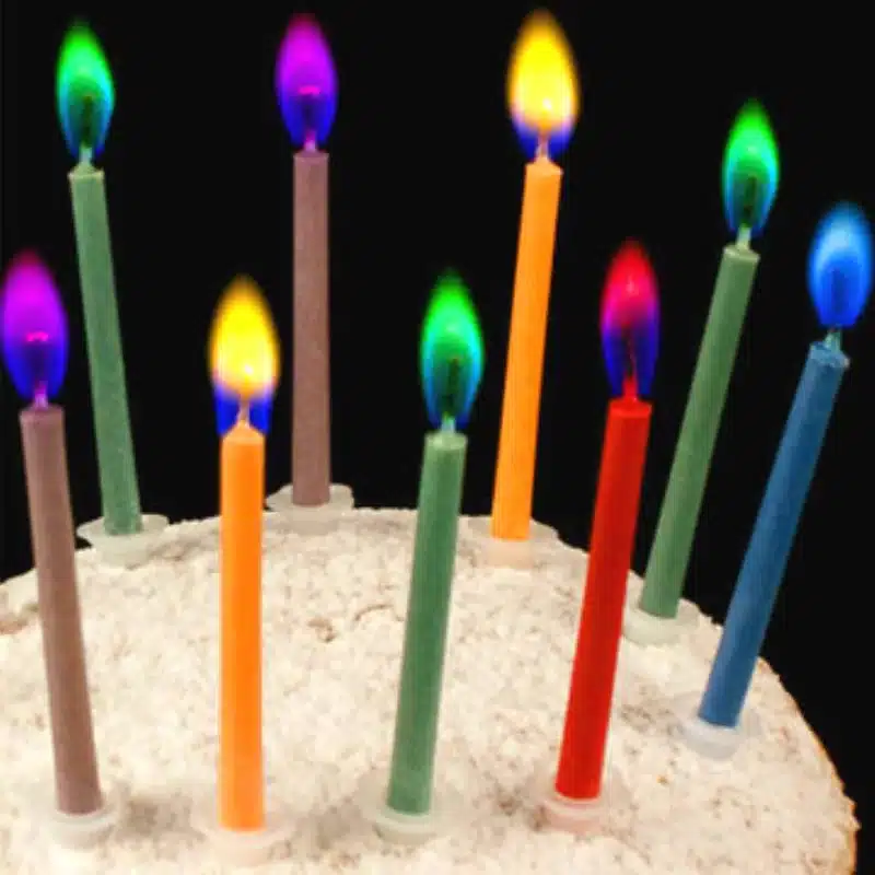 Birthday Party Supplies 12pcs/pack Wedding Cake Candles Safe Flames Dessert Decoration Colorful Flame Multicolor Candle 9