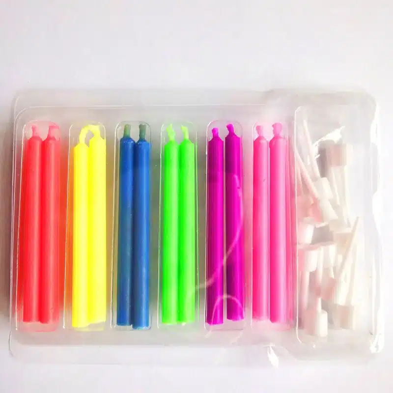Birthday Party Supplies 12pcs/pack Wedding Cake Candles Safe Flames Dessert Decoration Colorful Flame Multicolor Candle 10