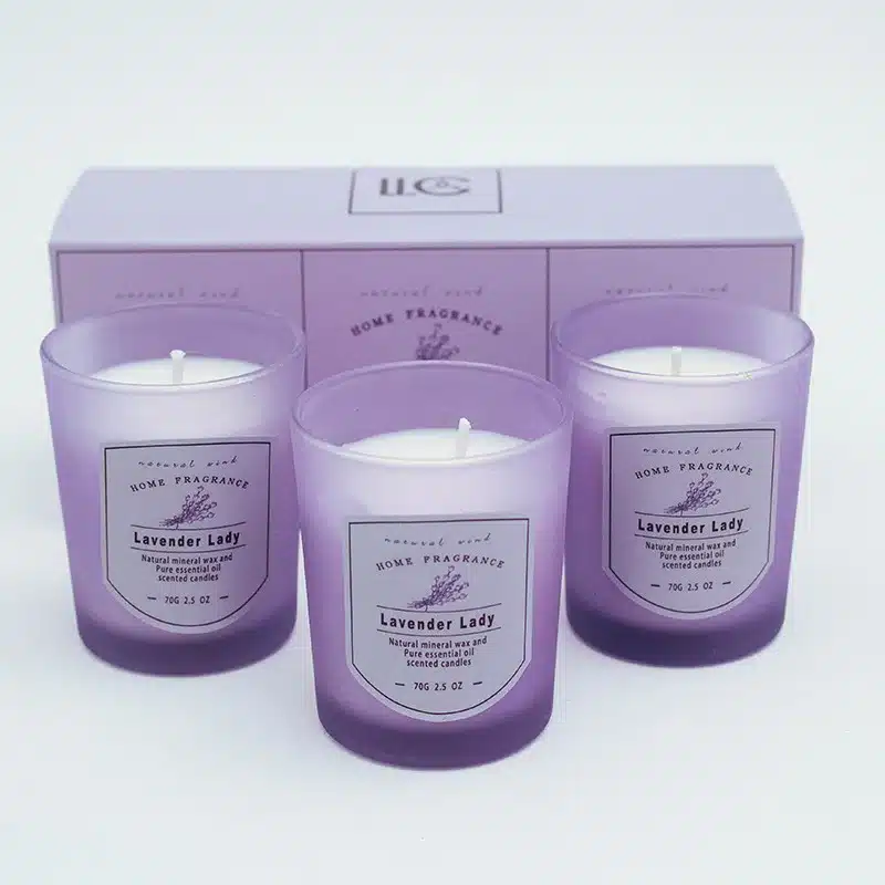 1PCS70g pure natural Aromatherapy small Candle Wedding Party Romantic Scented Candles Flameless Wax Candles Last 18hours 12