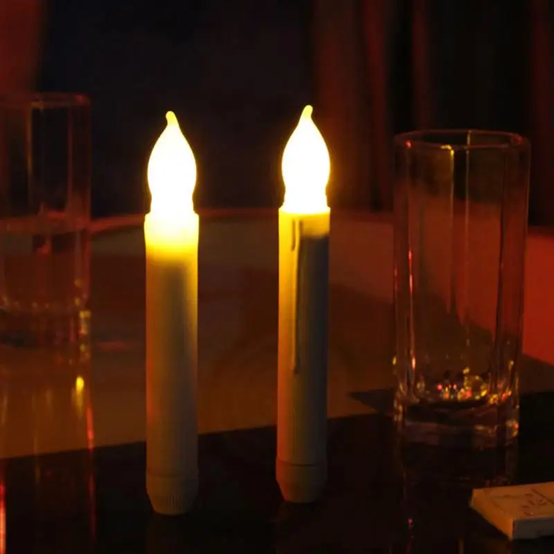 Extensive Use Of A Set Of 12 Plastic Strip Lamp Head Flame Flicker LED Candle 5