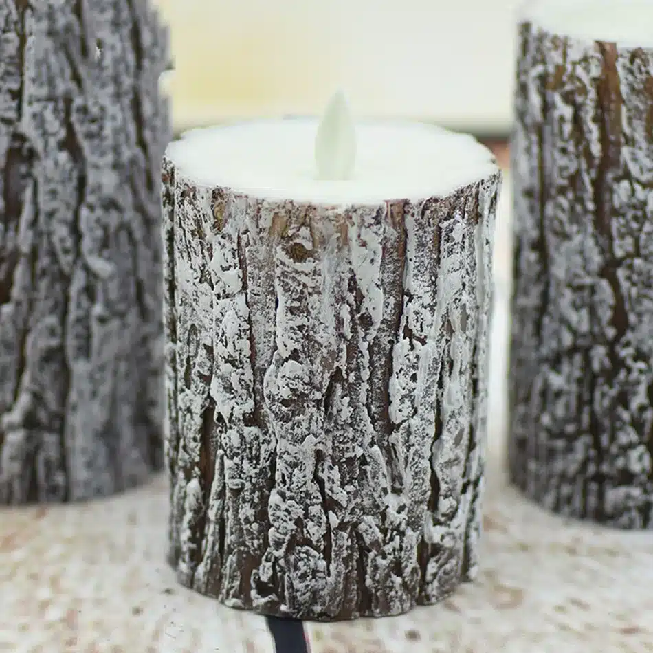 unique pine tree finishing led wax candle with dancing flame,Halloween/Christmas candle light decorative/novelty led night light 11