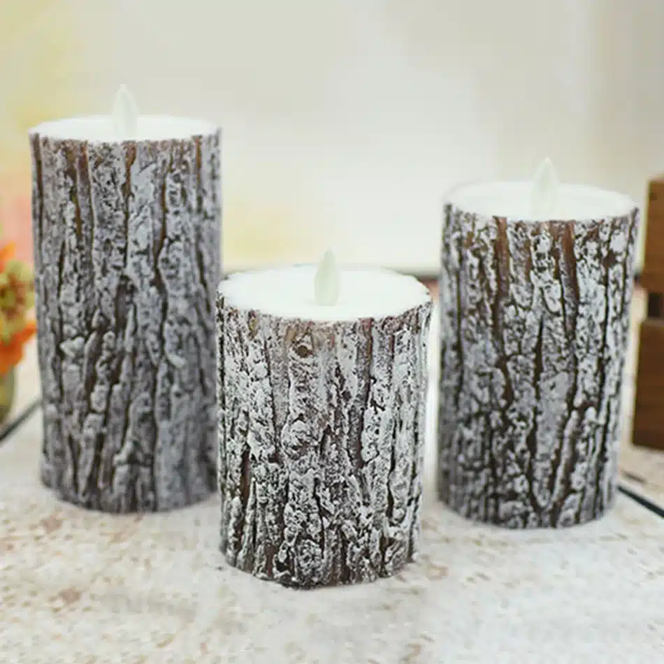 unique pine tree finishing led wax candle with dancing flame,Halloween/Christmas candle light decorative/novelty led night light 13